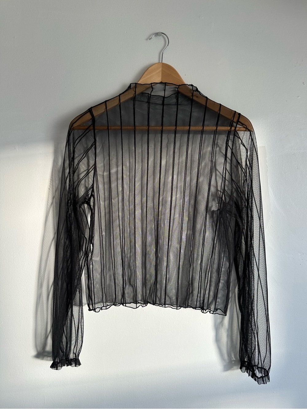 Oak+Fort Black Sheer Top - Picture 2 of 6